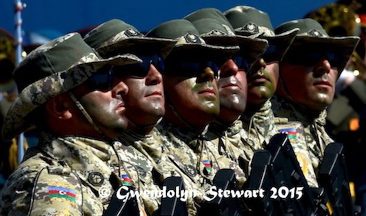 Azeris March in the 70th Anniversary Victory Parade, Photographed by Gwendolyn Stewart, c. 2015; All Rights Reserved