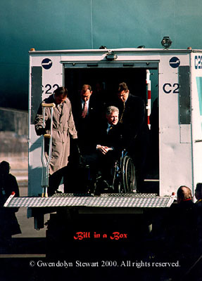 BILL 
CLINTON Arrives for the Helsinki Summit, March 1997; Photograph by 
GWENDOLYN STEWART c. 2014; All Rights Reserved