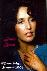 Joan Baez Photographed by Gwendolyn Stewart, 
c. 2011; All Rights Reserved