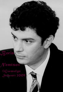 Photograph of BORIS 
NEMTSOV by GWENDOLYN STEWART, c. 2009; All Rights Reserved