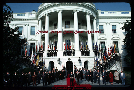 U.S. President Ronald 
Reagan Hosts Egyptian President Hosni Mubarak at the White House; Photographed by 
Gwendolyn Stewart, c. 2013; All Rights Reserved