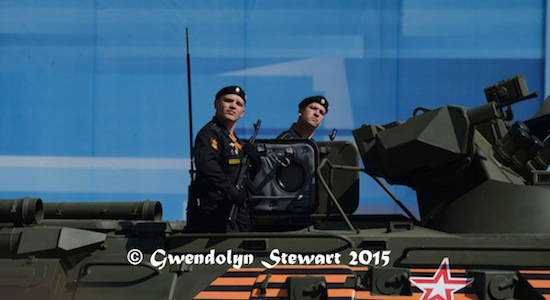 Russian Tank in the 'Victory! 70 Years' Parade, Photographed by Gwendolyn Stewart c. 2015; All Rights Reserved