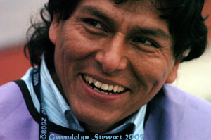 Peruvian Photographer Photographed at the 2008 APEC Summit in Lima, 
Peru, by Gwendolyn Stewart, c. 2013; All Rights Reserved